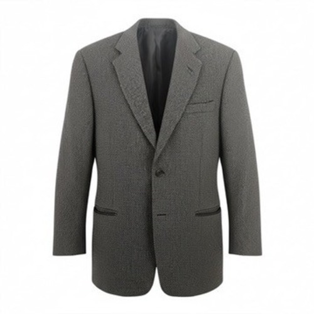 Jhane Barnes Mens 40 Blazer Gray Micro Pattern Wool Blend Two Button Sport Coat